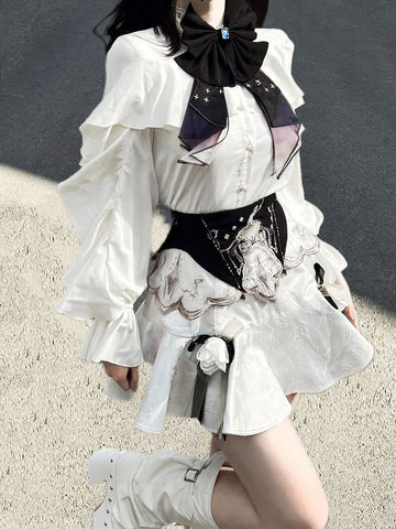 Teased Original Ring Door Lolita Girl Lolita Waist Cover Dress Dress Short Skirt Sweet Suit 7173